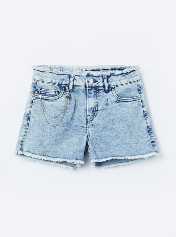 FAME FOREVER Girls Denim Shorts