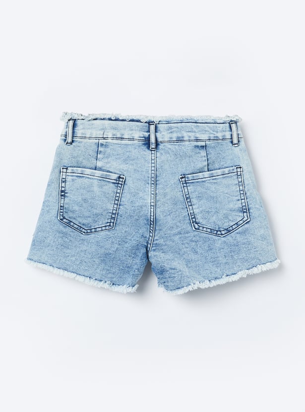 FAME FOREVER Girls Denim Shorts
