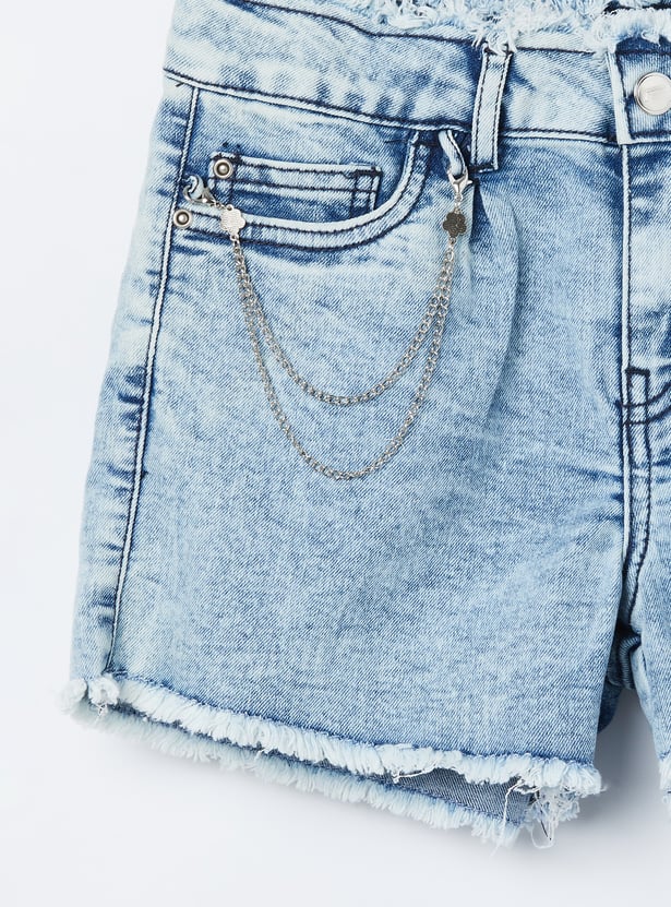 FAME FOREVER Girls Denim Shorts