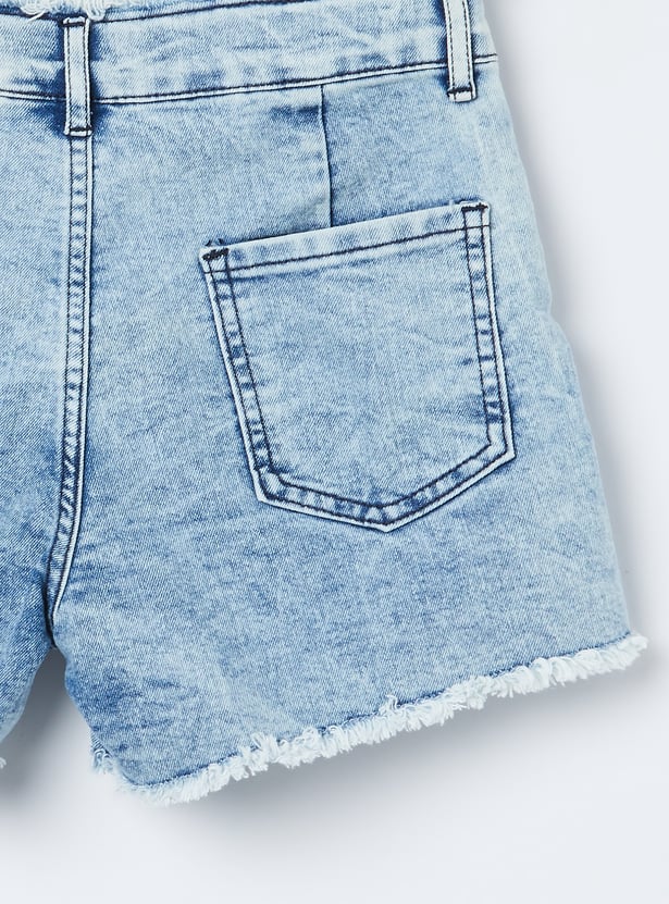 FAME FOREVER Girls Denim Shorts