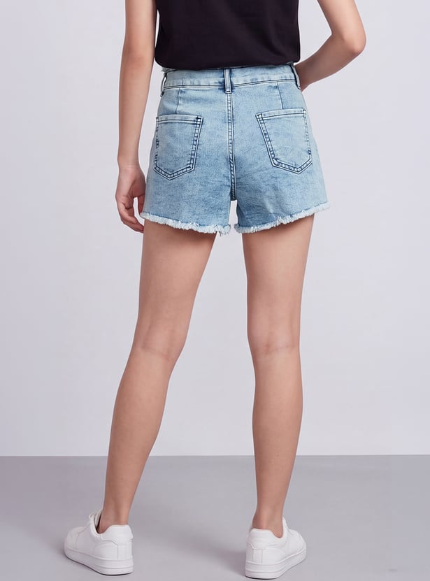 FAME FOREVER Girls Denim Shorts