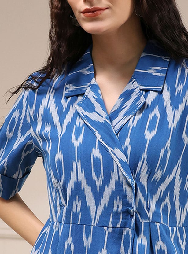 BIBA Ikat Print Wrap Dress