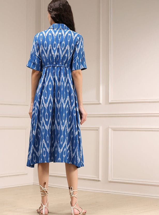 BIBA Ikat Print Wrap Dress
