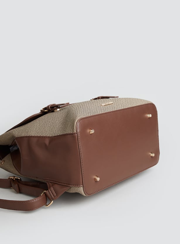 GINGER Colourblocked Turnlock Backpack