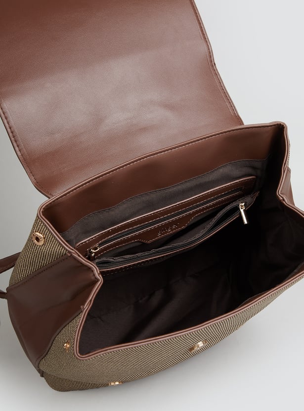 GINGER Colourblocked Turnlock Backpack