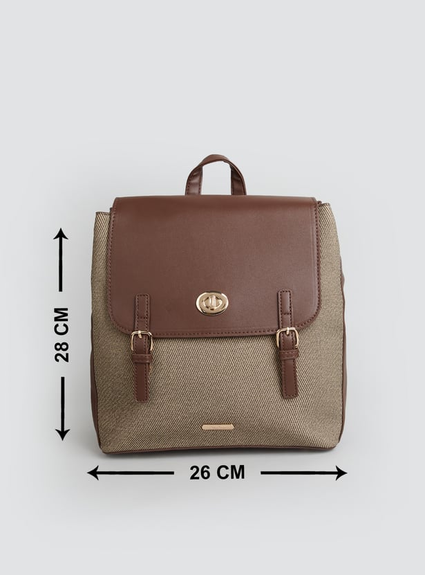GINGER Colourblocked Turnlock Backpack