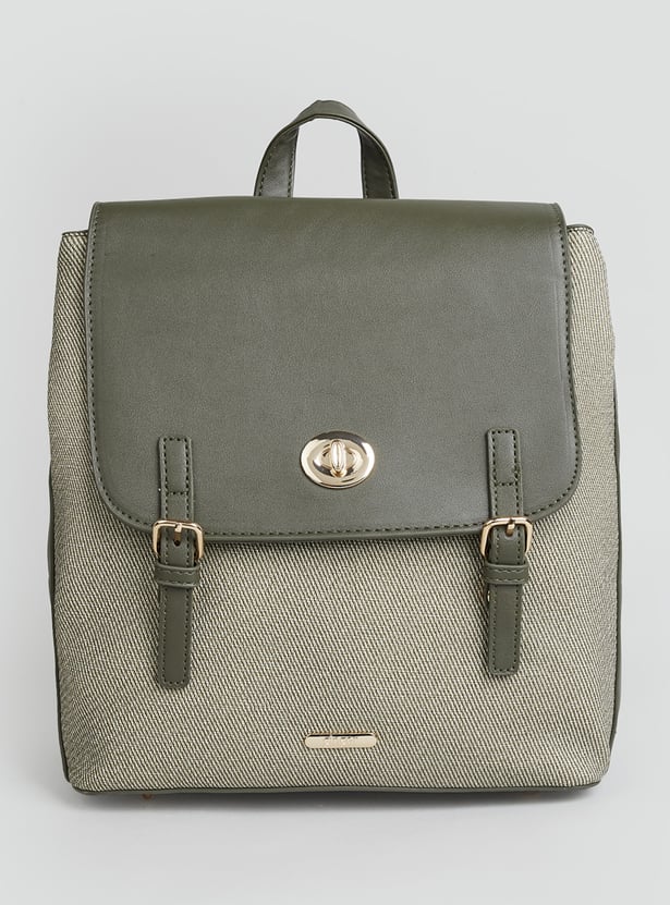 GINGER Colourblocked Turnlock Backpack