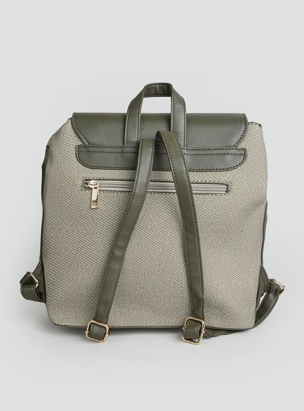 GINGER Colourblocked Turnlock Backpack