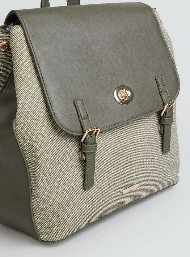 GINGER Colourblocked Turnlock Backpack