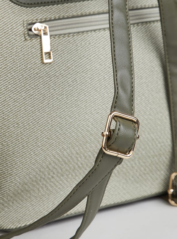 GINGER Colourblocked Turnlock Backpack