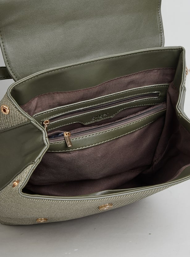 GINGER Colourblocked Turnlock Backpack
