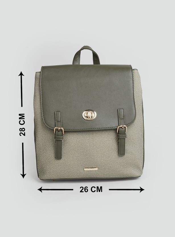 GINGER Colourblocked Turnlock Backpack