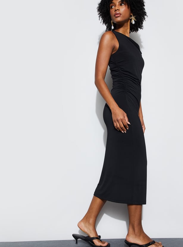 GINGER Asymmetric Neck Bodycon Dress