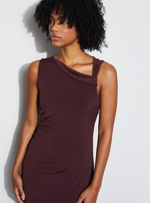 GINGER Asymmetric Neck Bodycon Dress