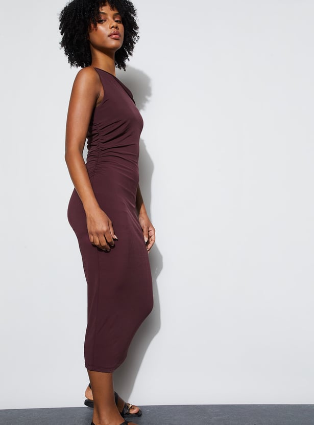 GINGER Asymmetric Neck Bodycon Dress