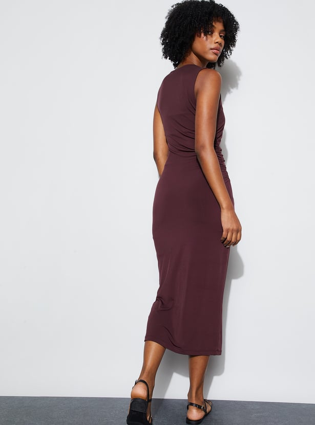 GINGER Asymmetric Neck Bodycon Dress