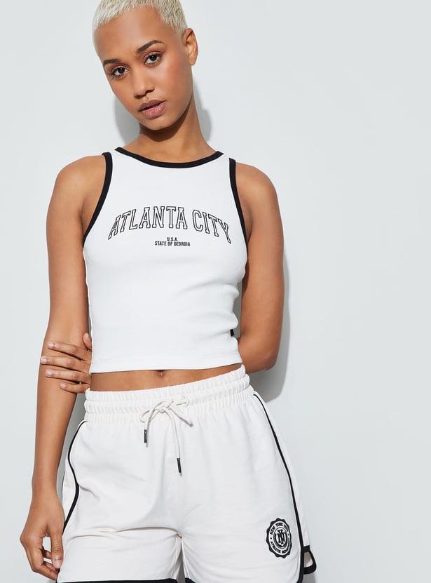 KAPPA Printed Crop Tank Top