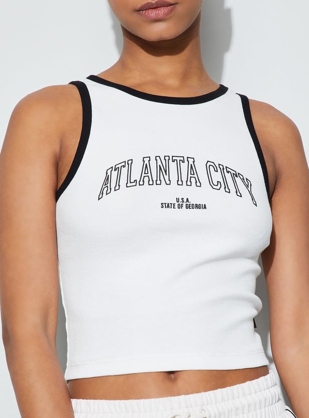 KAPPA Printed Crop Tank Top