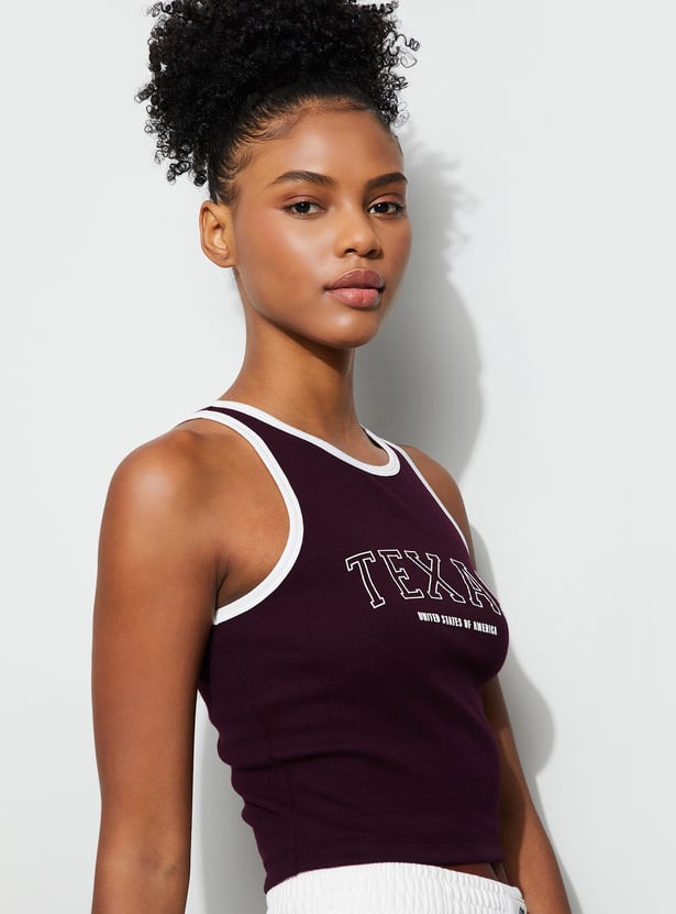 KAPPA Printed Crop Tank Top