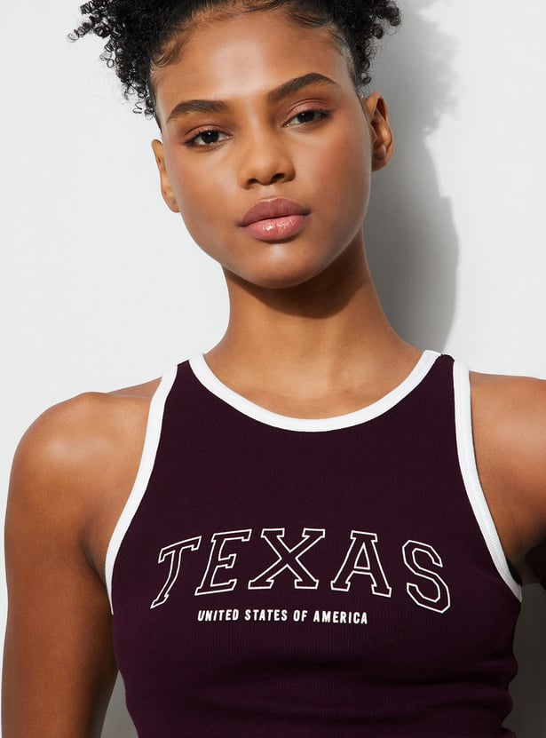 KAPPA Printed Crop Tank Top