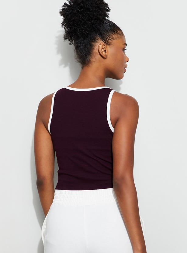 KAPPA Printed Crop Tank Top