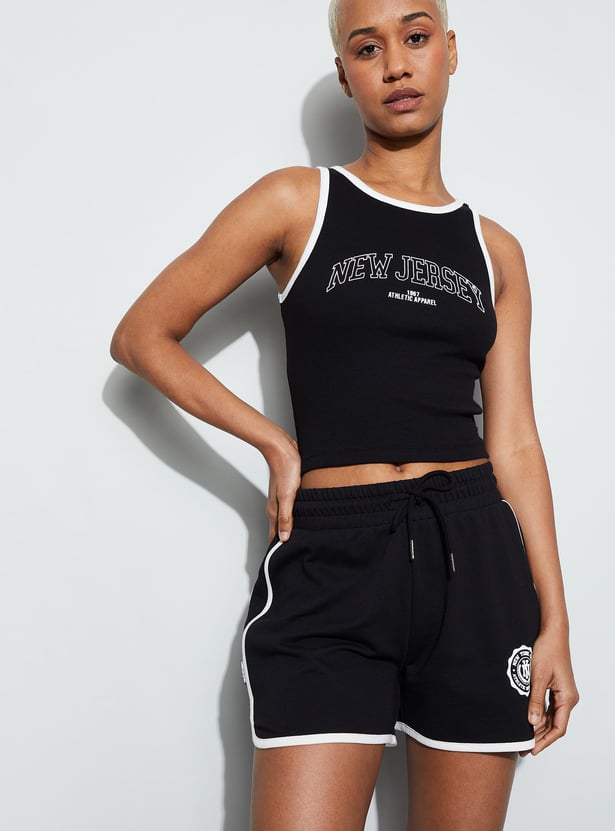 KAPPA Printed Crop Sports T-shirt