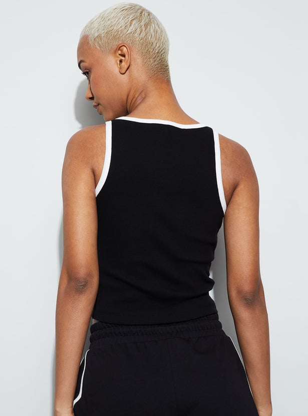 KAPPA Printed Crop Sports T-shirt