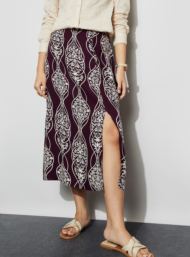 FAME FOREVER Ethnic Print Skirt