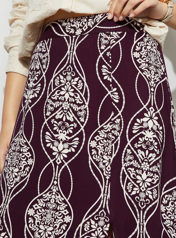 FAME FOREVER Ethnic Print Skirt