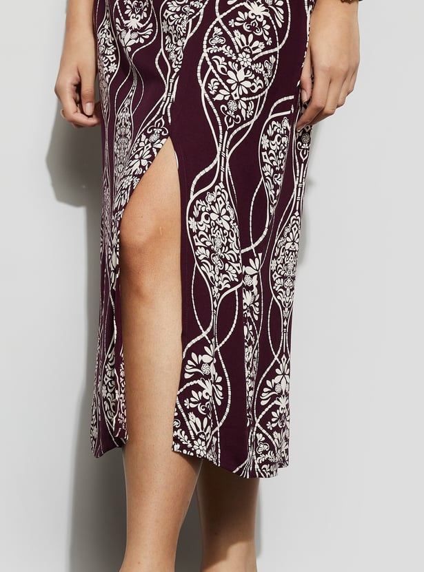 FAME FOREVER Ethnic Print Skirt