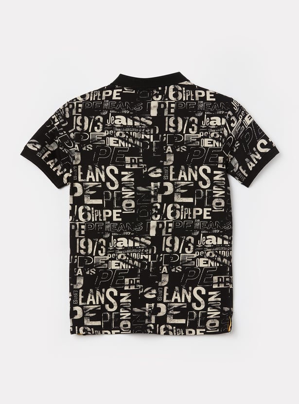 PEPE JEANS Boys Graphic Print Polo T-shirt