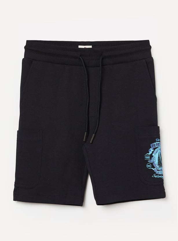 PEPE JEANS Boys Graphic Print Regular Shorts