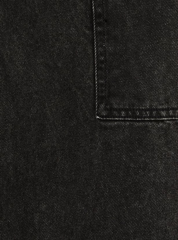 PEPE JEANS Boys Black Used Mid-Rise Comfort Jeans