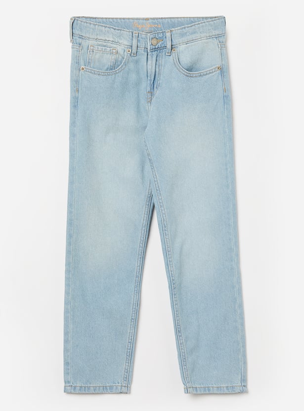 PEPE JEANS Boys Light Wash Regular Fit Jeans