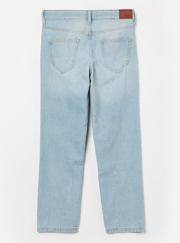 PEPE JEANS Boys Light Wash Regular Fit Jeans