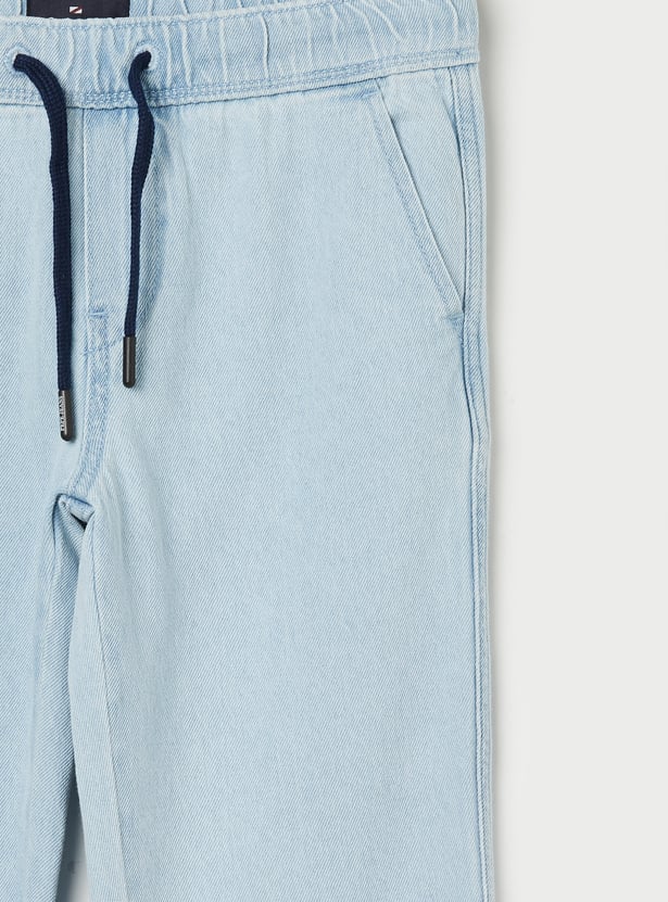 PEPE JEANS Boys Light Wash Drawstring Jeans