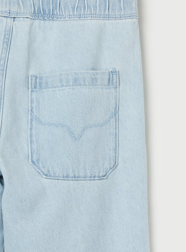 PEPE JEANS Boys Light Wash Drawstring Jeans