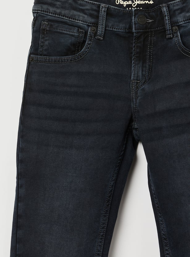 PEPE JEANS Boys Dark Wash Slim Fit Jeans