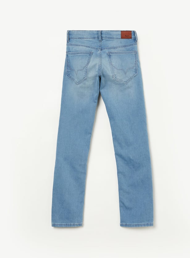 PEPE JEANS Boys Washed Slim Fit Jeans