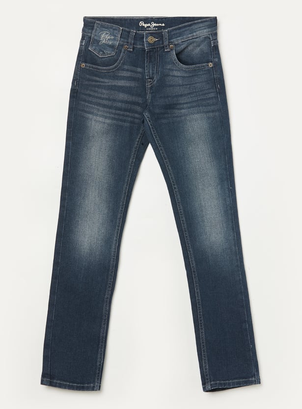 PEPE JEANS Boys Dark Wash Slim Fit Jeans