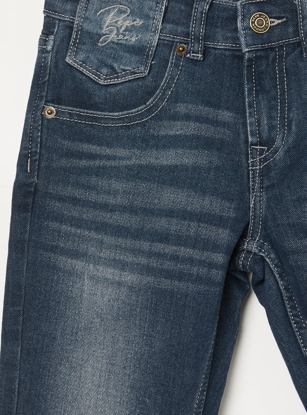 PEPE JEANS Boys Dark Wash Slim Fit Jeans