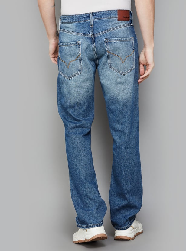 PEPE JEANS Washed Regular Straight Jeans