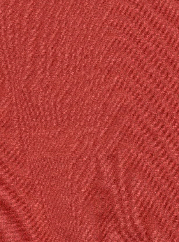 FAME FOREVER Solid V-neck T-shirt
