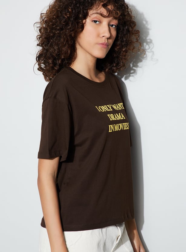 FAME FOREVER Typographic Print T-shirt