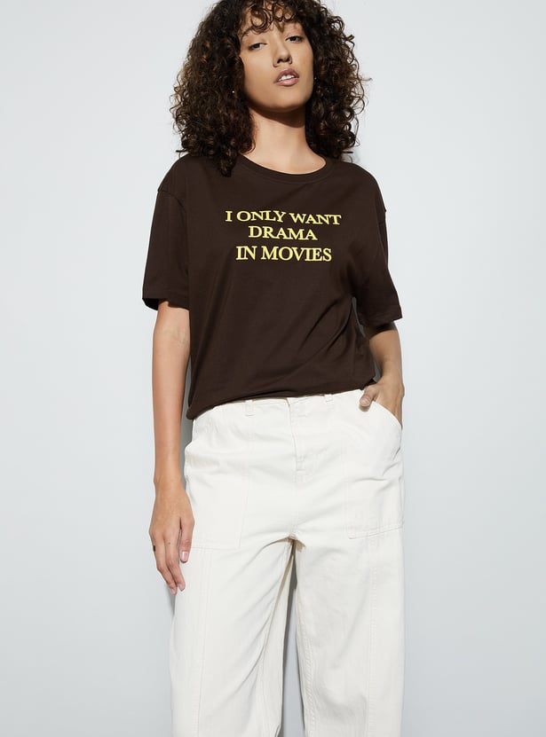 FAME FOREVER Typographic Print T-shirt