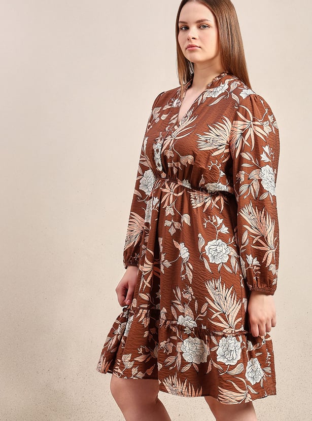 VERO MODA Floral Print A-line Dress