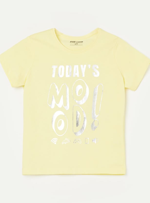 FAME FOREVER Girls Graphic Print T-shirt