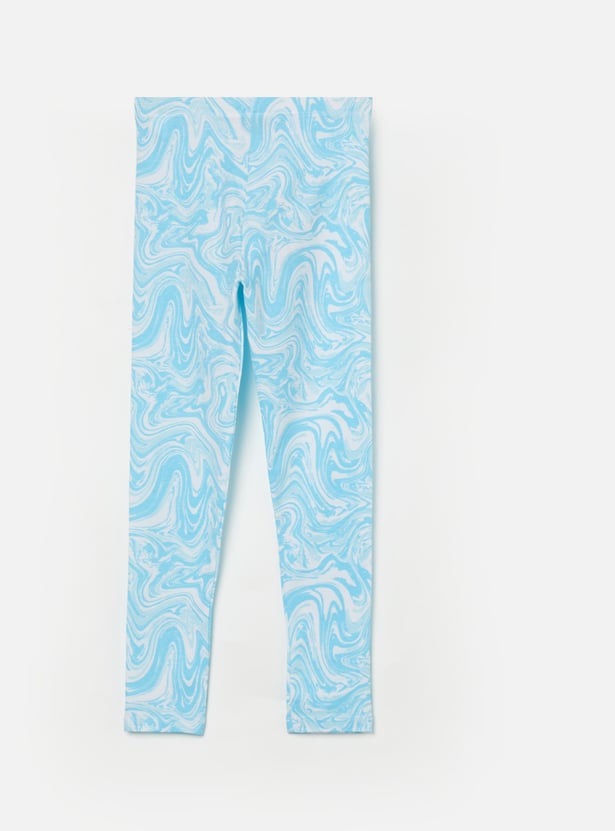 FAME FOREVER Girls Marble Print Leggings