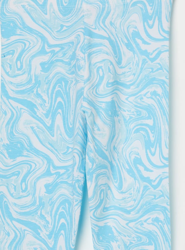FAME FOREVER Girls Marble Print Leggings