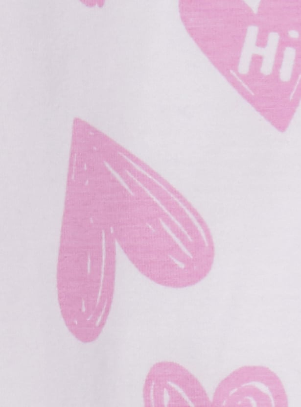 FAME FOREVER Girls Heart Print Leggings